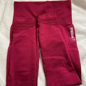 Gymshark High waisted beet marl seamless leggings